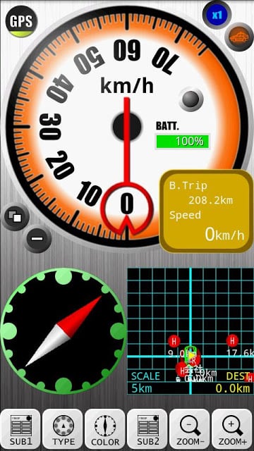 GPSスピードメーターFREE(ManiaQmeterSP)截图3
