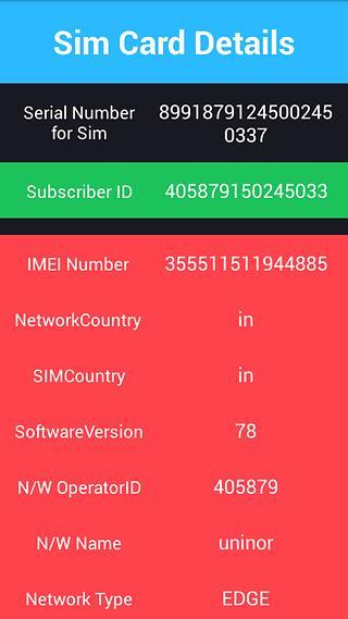 Sim Card Details截图1