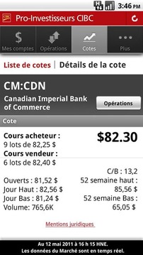 CIBC Mobile Brokerage截图