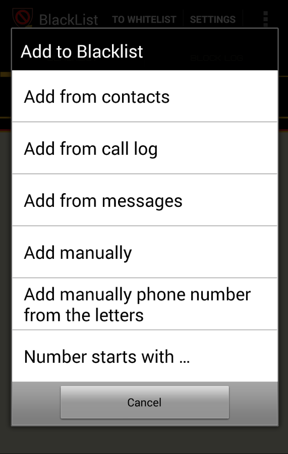 BlackList (calls & sms)截图2