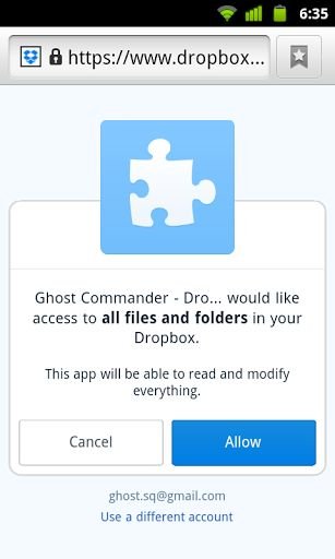Dropbox for Ghost Commander截图4