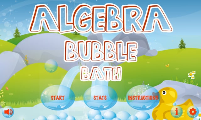 Learn Algebra Bubble Bath Game截图2