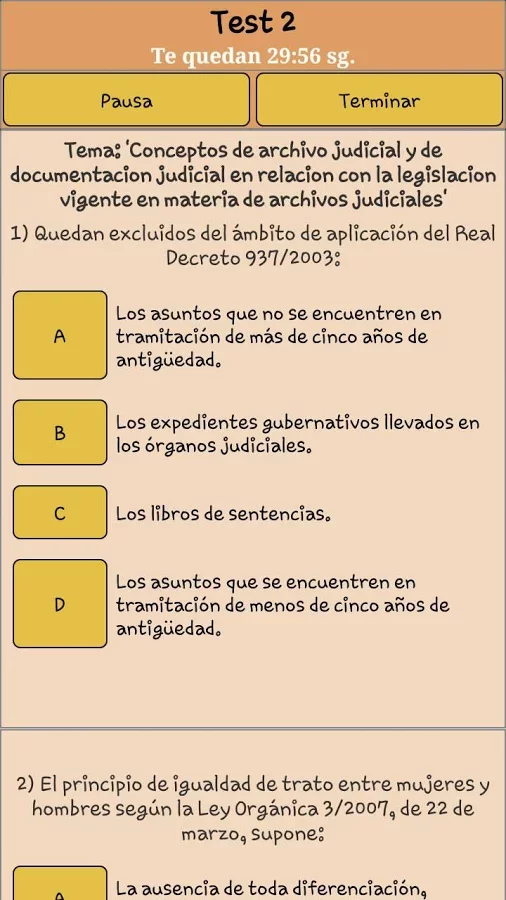 TestOpos Justicia截图10