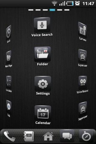 Gray Go Launcher Ex Theme截图1