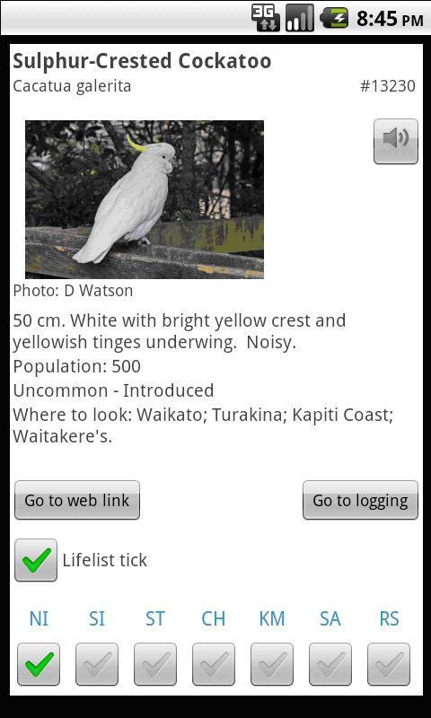 Demo NZ Birding Checklist截图9