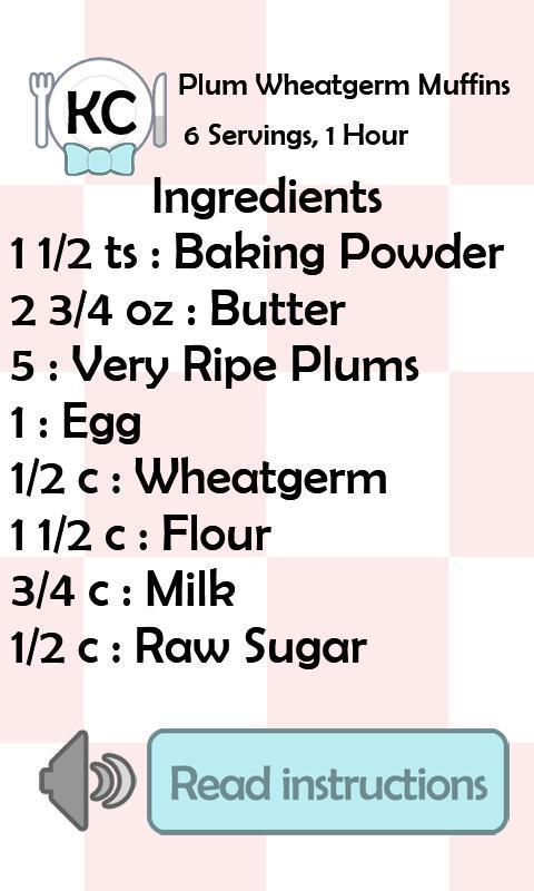 KC Plum Wheatgerm Muffins截图2