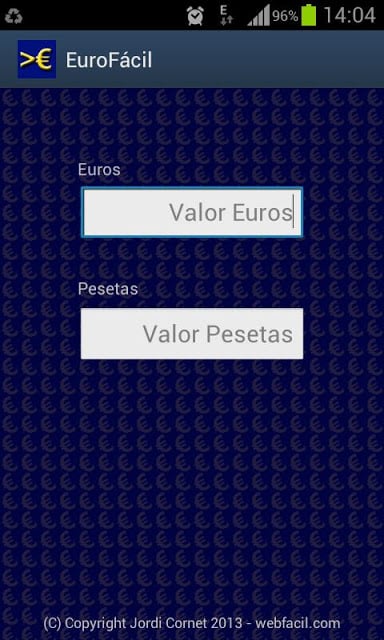 EuroFacil - de Euros a Pesetas截图1