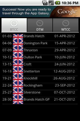 Unofficial Touring Car Schedule 2013截图1