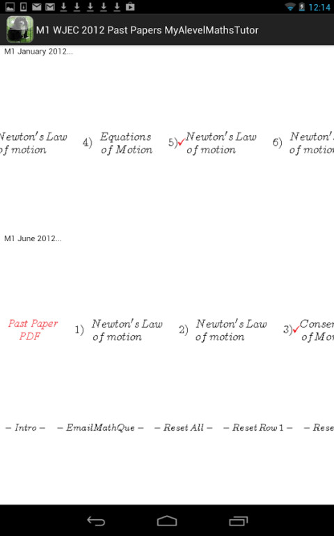 M1 WJEC 2012 Past Papers MyAlevelMathsTutor截图3