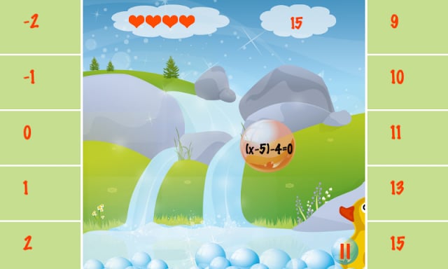 Learn Algebra Bubble Bath Game截图5