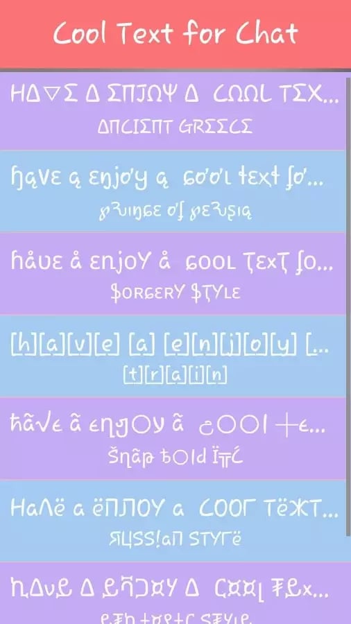 Cool Text for Chat截图3