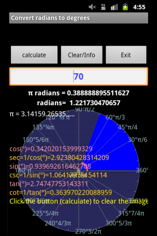 Convert radians to degrees截图3