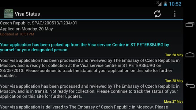 Visa status check via VFS截图4