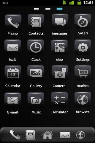 Gray Go Launcher Ex Theme截图3