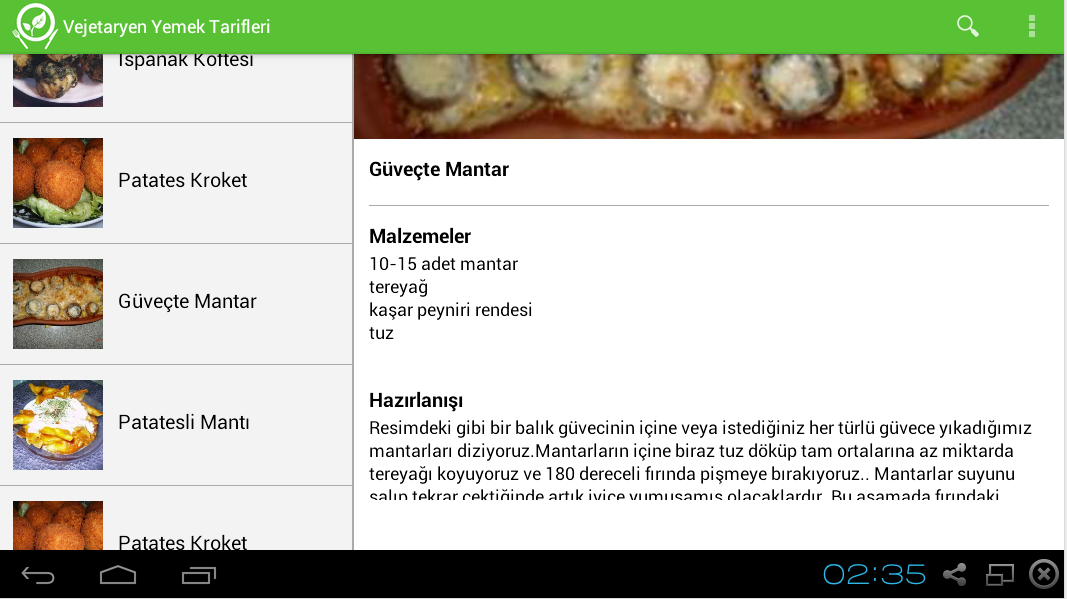 Vejetaryen Yemek Tarifleri截图9