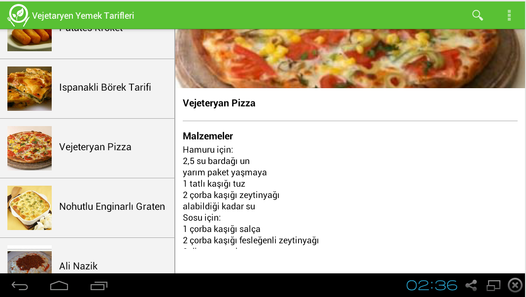 Vejetaryen Yemek Tarifleri截图6