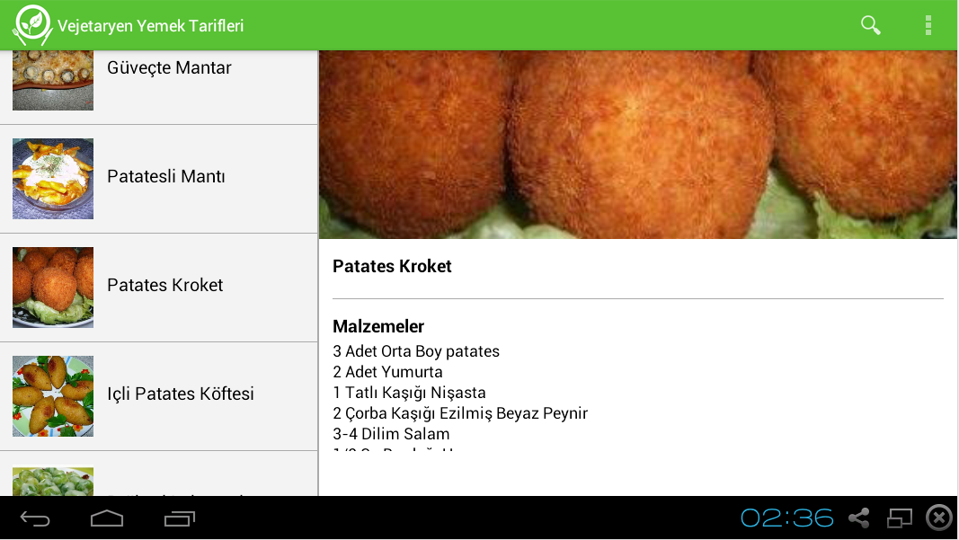 Vejetaryen Yemek Tarifleri截图3