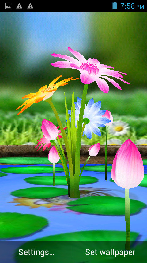 3D Flowers Touch Wallpaper截图2