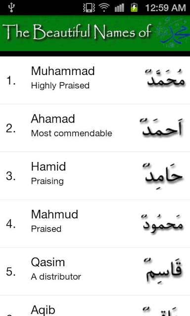 Noble Names of Prophet(PBUH)截图2