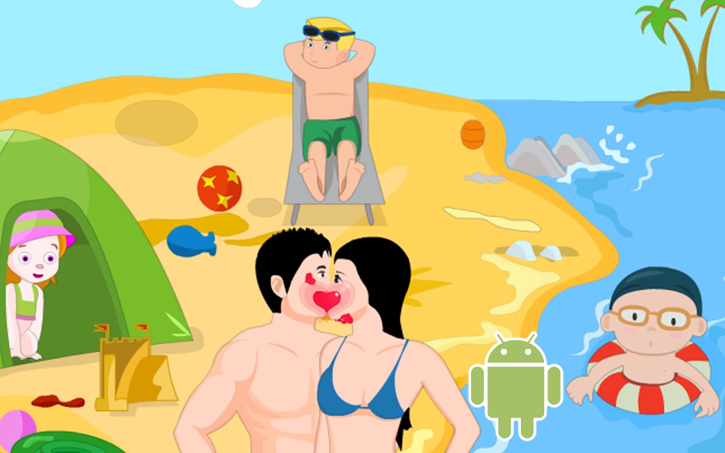 Funny Beach Side Kiss截图8