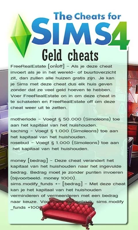 Cheats for Sims 4截图1