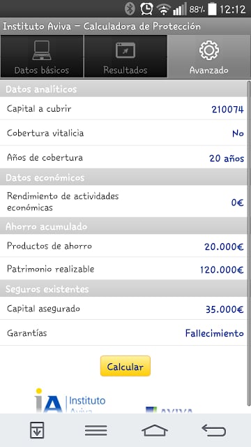 Calculadora de Protecci&oacute;n截图7