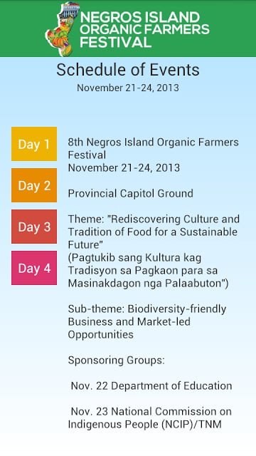 Negros Organic Festival Guide截图1