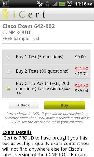 iCert Practice Exam for CCNA截图1