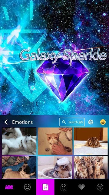 Galaxy Sparkle Kika Keyboard截图4