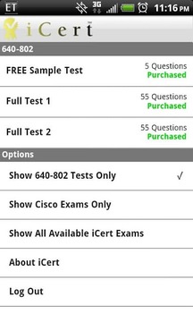 iCert Practice Exam for CCNA截图