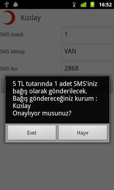 SMS Bağış截图5