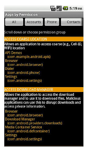 Apps by Permission截图2