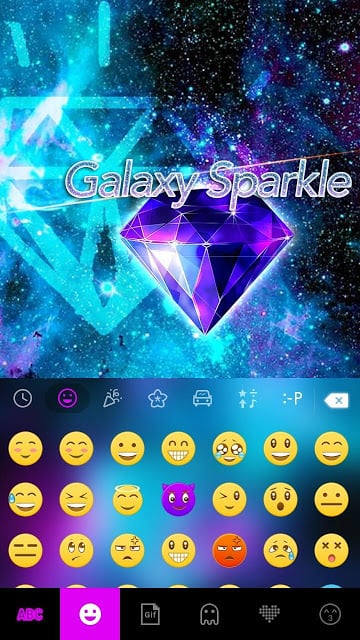 Galaxy Sparkle Kika Keyboard截图7