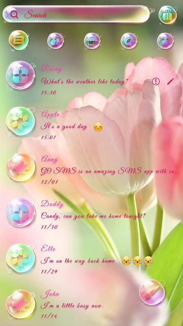 (FREE) GO SMS DREAMY THEME截图1