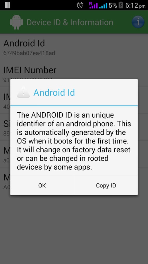 Device ID &amp; Info. for An...截图2