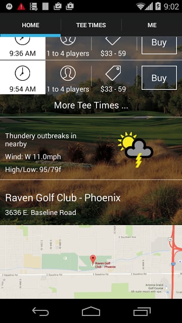 Raven Golf Club Tee Times截图6