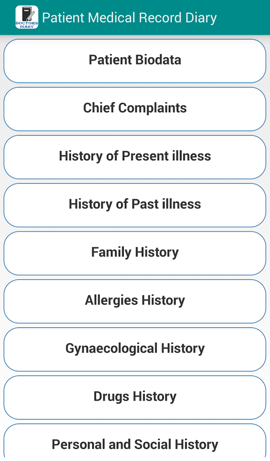 Patient Record Diary Free截图2