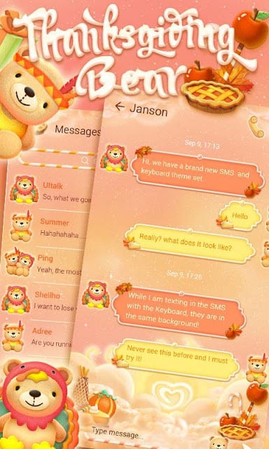 FREE-GO SMS THANKSGIVING THEME截图3