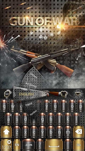 Gun of War GO Keyboard Theme截图4