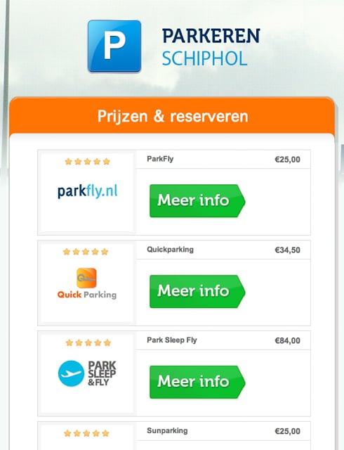 Parkeren Schiphol截图5