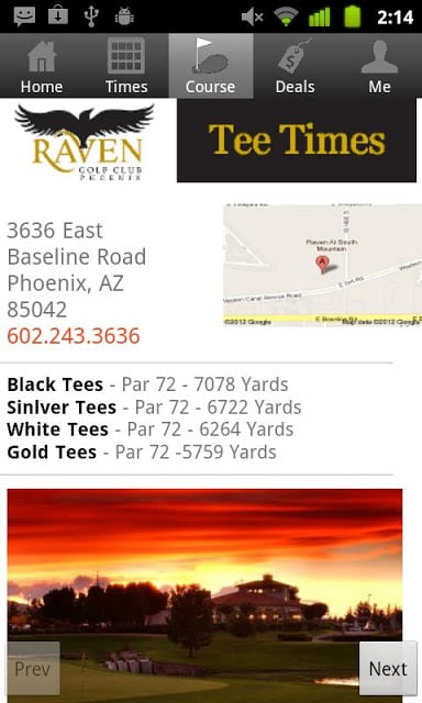 Raven Golf Club Tee Times截图5