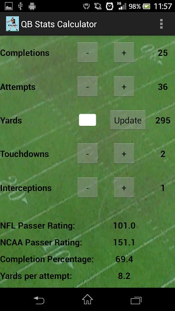 QB Stats Calculator截图5