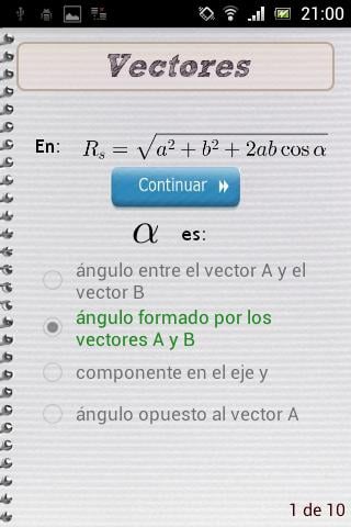 Formulario de f&iacute;sica PRE Demo截图6