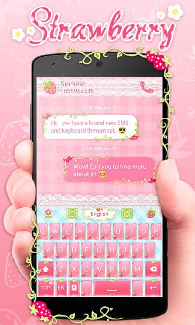 Strawberry Keyboard Theme截图5