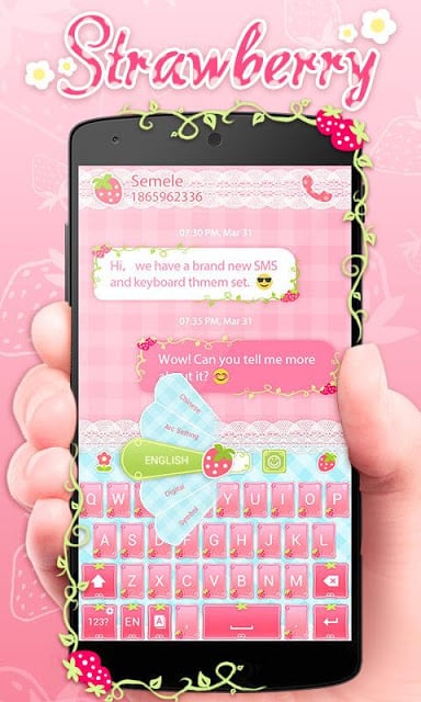 Strawberry Keyboard Theme截图1