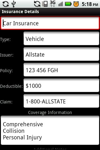 My Insurance Info截图2