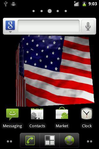 3D USA Flag Live Wallpaper截图2