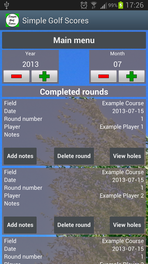 Simple Golf Scores截图4