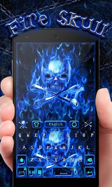 Fire Skull GO Keyboard Theme截图1