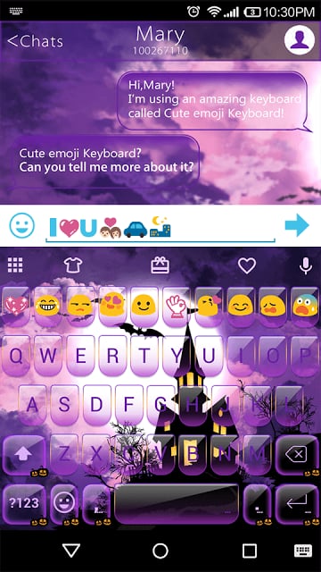 Halloween Happy Emoji Keyboard截图2